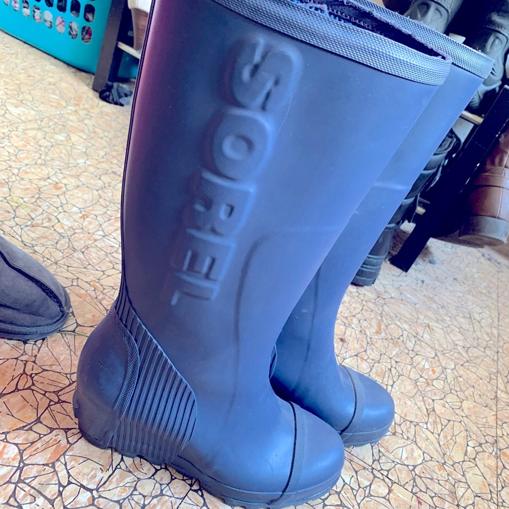 Blue Sorel Wedge Boots Size 10